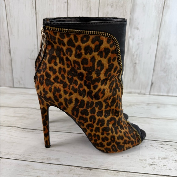Thalia Sodi Women’s Stiletto Ankle Booties Animal Print Faux Suede Size 6M Lynda - Picture 5 of 14